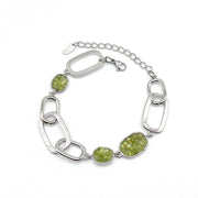 Pulsera eslavones olivina